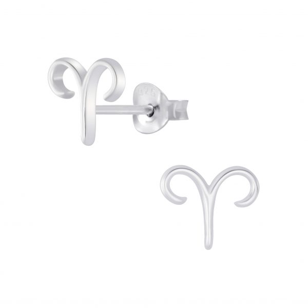 Zilver oorsteker sterrenbeeld ram  zodic sign aries  oorbellen dames zilver  zilverana  Sterling 925 Silver
