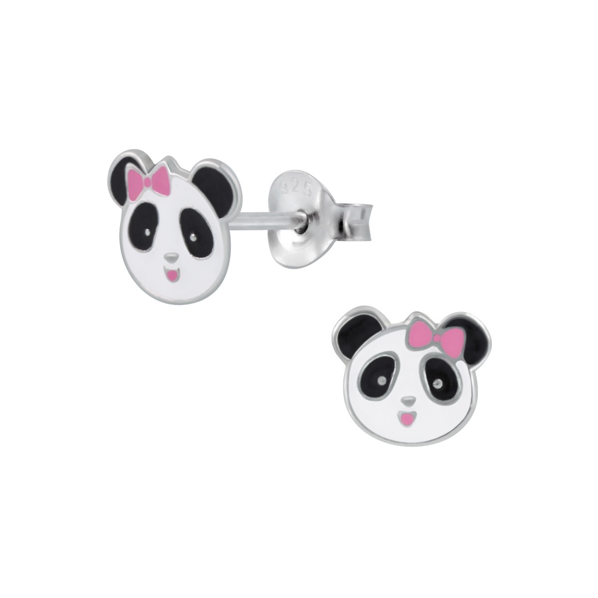 Zilveren panda kinderoorbellen  oorbellen Meisje Zilver  Zilverana  Sterling 925 Silver