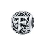 Letter F romantisch bedel  alfabet bead  Zilverana  geschikt voor Biagi , Pandora , Trollbeads armband  925 zilver