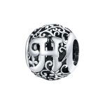 Letter H romantisch bedel  alfabet bead  Zilverana  geschikt voor Biagi , Pandora , Trollbeads armband  925 zilver
