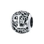 Letter L romantisch bedel  alfabet bead  Zilverana  geschikt voor Biagi , Pandora , Trollbeads armband  925 zilver