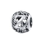 Letter Z romantisch bedel  alfabet bead  Zilverana  geschikt voor Biagi , Pandora , Trollbeads armband  925 zilver