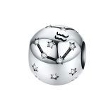 Sterrenbeeld waterman bedel zirkonia  zodiac aquarius bead  Zilverana  geschikt voor Biagi , Pandora , Trollbeads armband  925 zilver