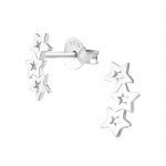 zilver 3 sterren oorstekers  earring triple star  Sterling 925 Silver