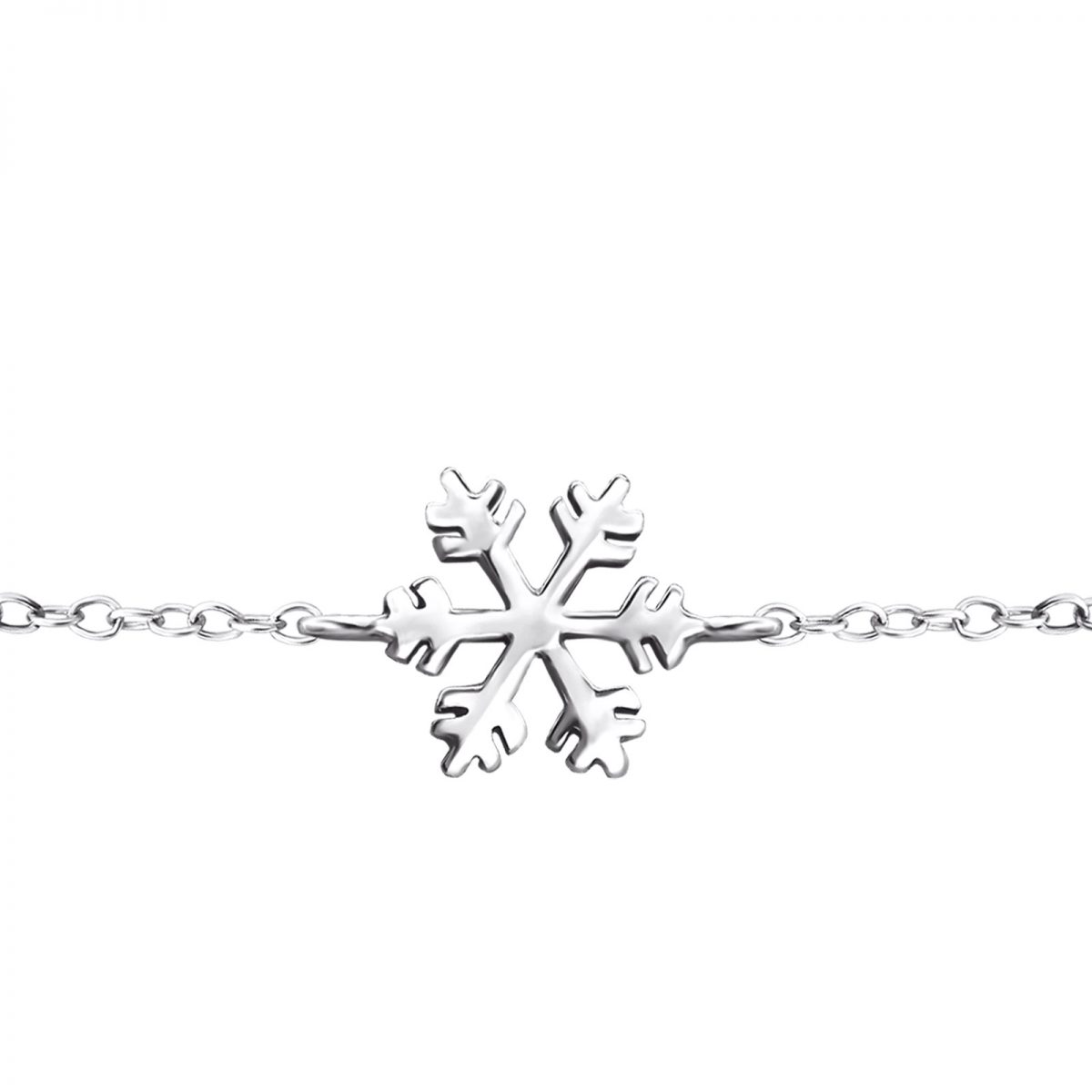 Zilveren sneeuwvlok armband  Silver snowflake chain bracelet  armband dames zilver  Lengte verstelbaar 16-18cm  Zilverana  925 zilver