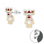 zilver rendier oorstekers  Kerst Ear Studs  oorbellen dames zilver  Zilverana