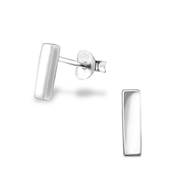 zilver staaf 8mm oorstekers  bar studs 8 mm  oorbellen dames zilver  Zilverana  sieraden vrouw