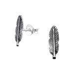 Zilveren oorsteker veertje oxi  feather earings  oorknopjes veer  oorbellen dames  Zilverana  Sterling 925 Silver