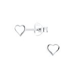 Zilver fijne hart oorstekers 4mm  heart ear studs  oorbellen dames zilver  Zilverana  sieraden vrouw  Sterling 925 Silver