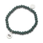 Proud Mama charm armband infinity (donkergroen)