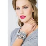 Proud Mama charm armband ster hart (taupe) - Afbeelding 2