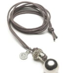 ProudMaMa babybel bling grijs zwangerschapsketting