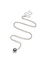 ProudMaMa basic babybel stainless steel Zilver - Roze zwangerschapsketting