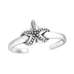 Zeester teenring in 925 zilver. Dames teenringen van Zilverana - one size fits all