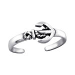 teenring met anjer gemaakt van 925 zilver van Zilverana. One size fits all