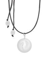babybel zwangerschapsketting ProudMaMa met voetjes zilver