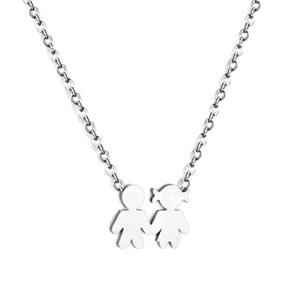 liefdevolle zus broer stainless steel ketting