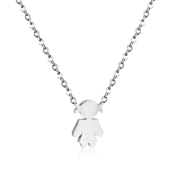dochter zus ketting in stainless steel