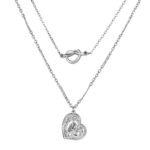 Dubbel hartjes dubbele ketting stainless steel