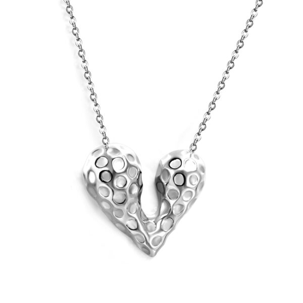 hart hanger cratered design stainless steel ketting