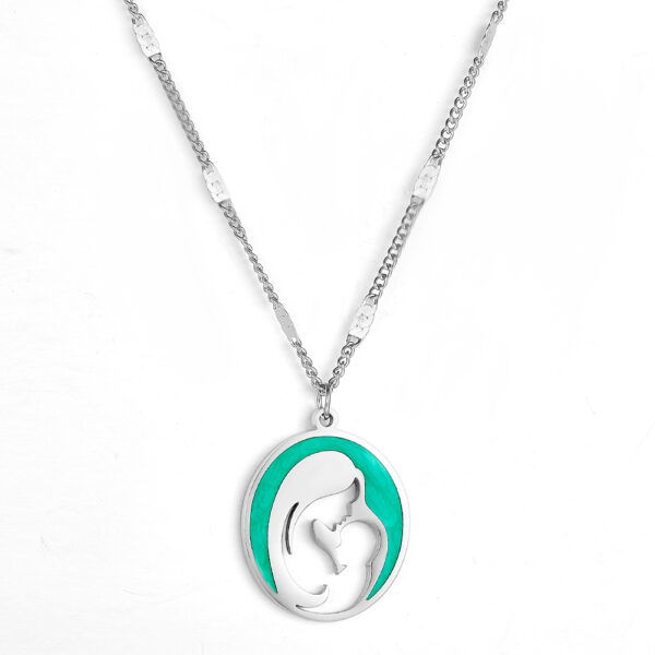 moeder kind mama stainless steel ketting