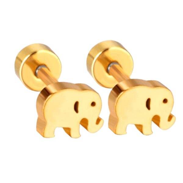 Olifant oorbellen voor meisjes – gold-plated Premium staal oorknopjes – Zilverana
