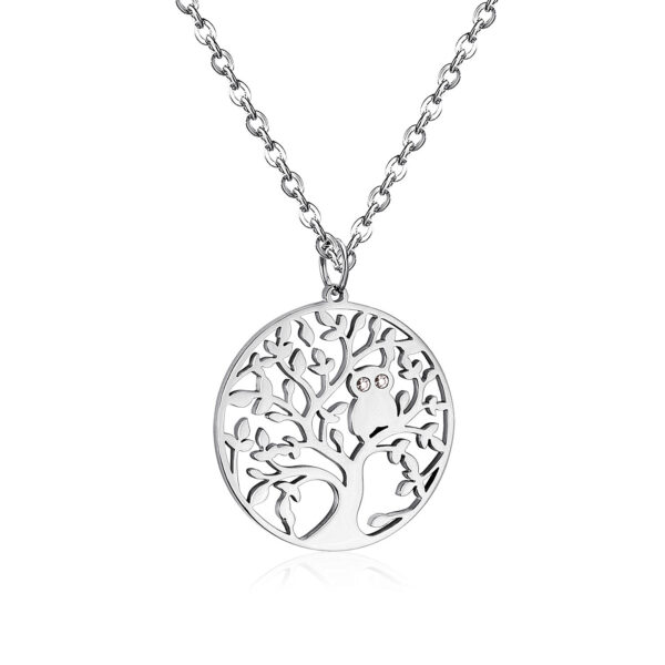levensboom tree of life ketting in stainless steel