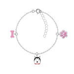 Zilveren doglover hond poot botje kinderarmband in echt 925 zilver van Zilverana