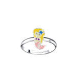 ZIlveren zeemeermin kinderring in 925 echt zilver van Zilverana