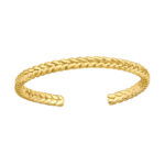 Zilver teenring braid gold plated