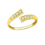 Ontdek deze mooie goudkleurige teenring van het merk Zilverana , prachtig afgewerkt met sparkling zirconia steentjes in 925 sterling silver