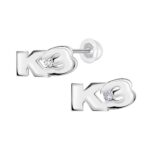 K3 oorstekers K3 logo kristal zilver