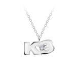 K3 ketting K3 logo kristal zilver