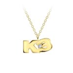 K3 ketting K3 logo kristal goldplated zilver