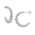 Zilveren stainless steel  bolletjes oorbellen - Afbeelding 2