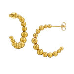 Gold plated stainless  bolletjes oorbellen - Afbeelding 2