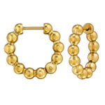 Gold plated stainless steel 20MM bolletjes huggie hoops