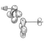 Zilveren stainless steel bloem oorbellen - Afbeelding 2