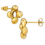 Gold plated stainless steel  bloem oorbellen - Afbeelding 2